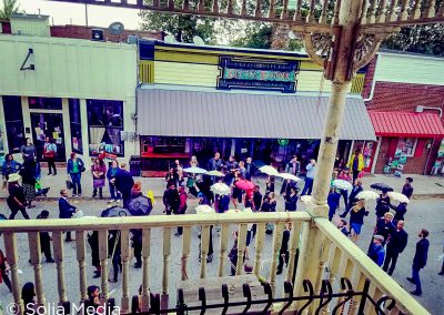 The Originals Filming in Olde Town Conyers Next to Gillespies Pub and Solia Media - Mardi Gras Finale