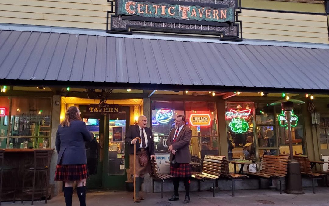 Men in Kilts at the Celtic Tavern Olde Town Conyers Rockdale Georgia