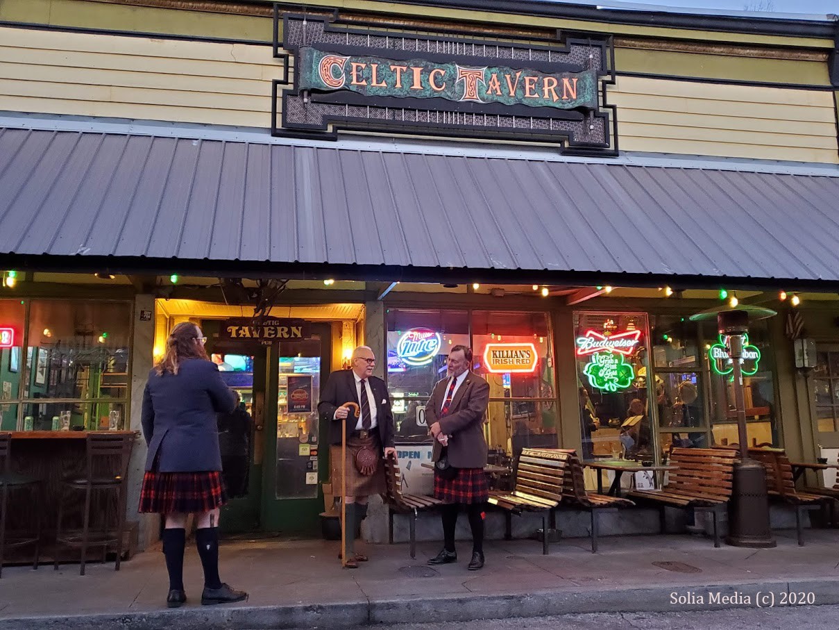 Men in Kilts at the Celtic Tavern Olde Town Conyers Rockdale Georgia