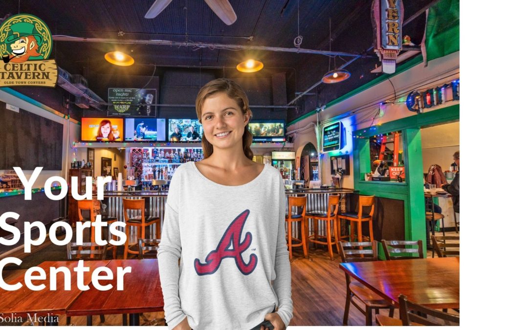 Conyers Sports Bar - Celtic Tavern - Pretty Irish Girl Wearing Braves Shirt