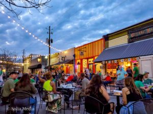 Olde Town Conyers Street Party - Happy Diverse Crowd in Olde Town - Best Conyers Pub