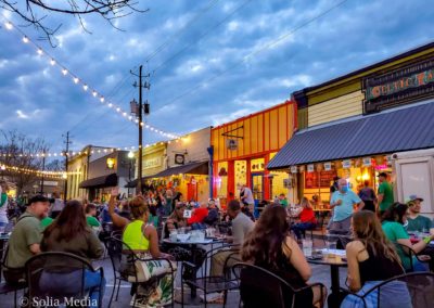 Olde Town Conyers Street Party - Happy Diverse Crowd in Olde Town - Best Conyers Pub