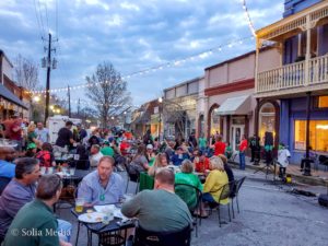 Olde Town Conyers Street Party - Crowed in Street in Olde Town - Best Conyers Pub