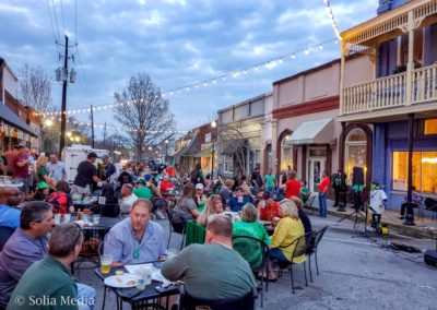 Olde Town Conyers Street Party - Crowed in Street in Olde Town - Best Conyers Pub